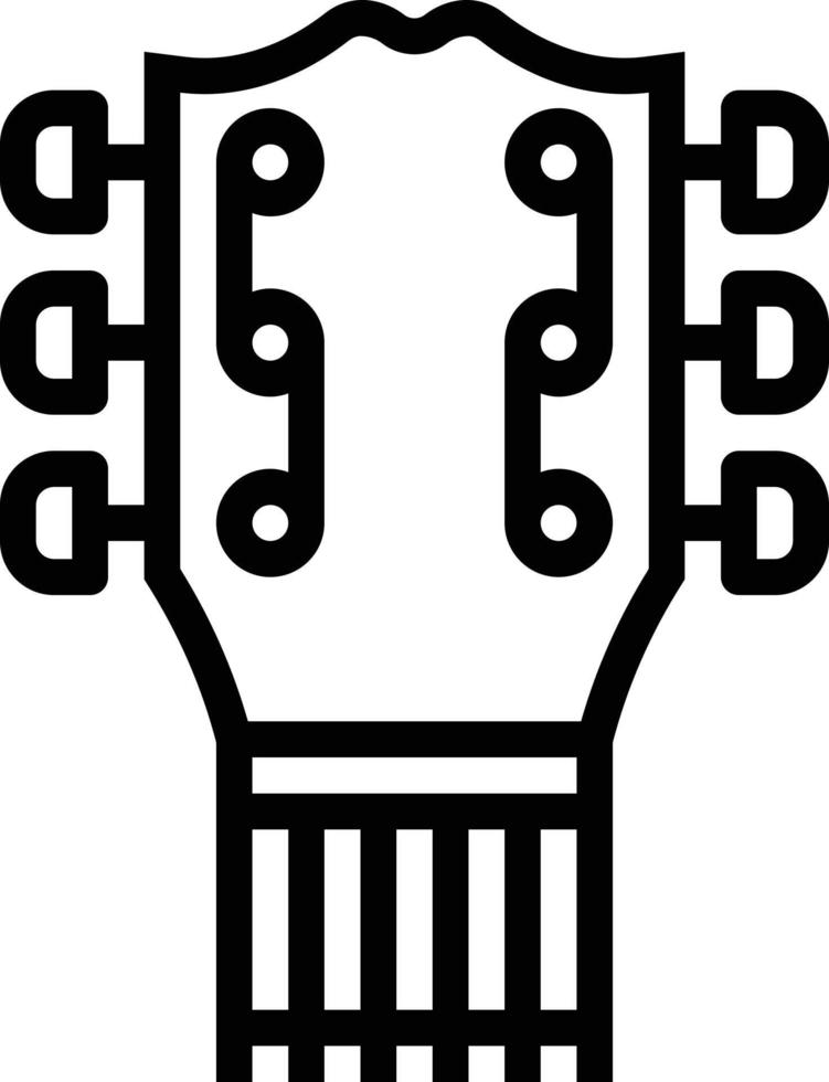 gitaar muziek- instrument afstemmen - schets icoon vector