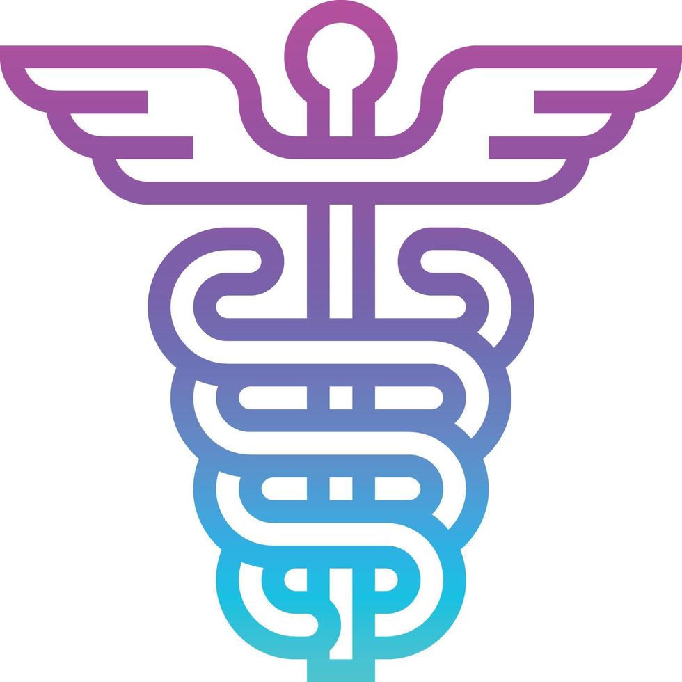 caduceus gezondheidszorg medisch - helling icoon vector