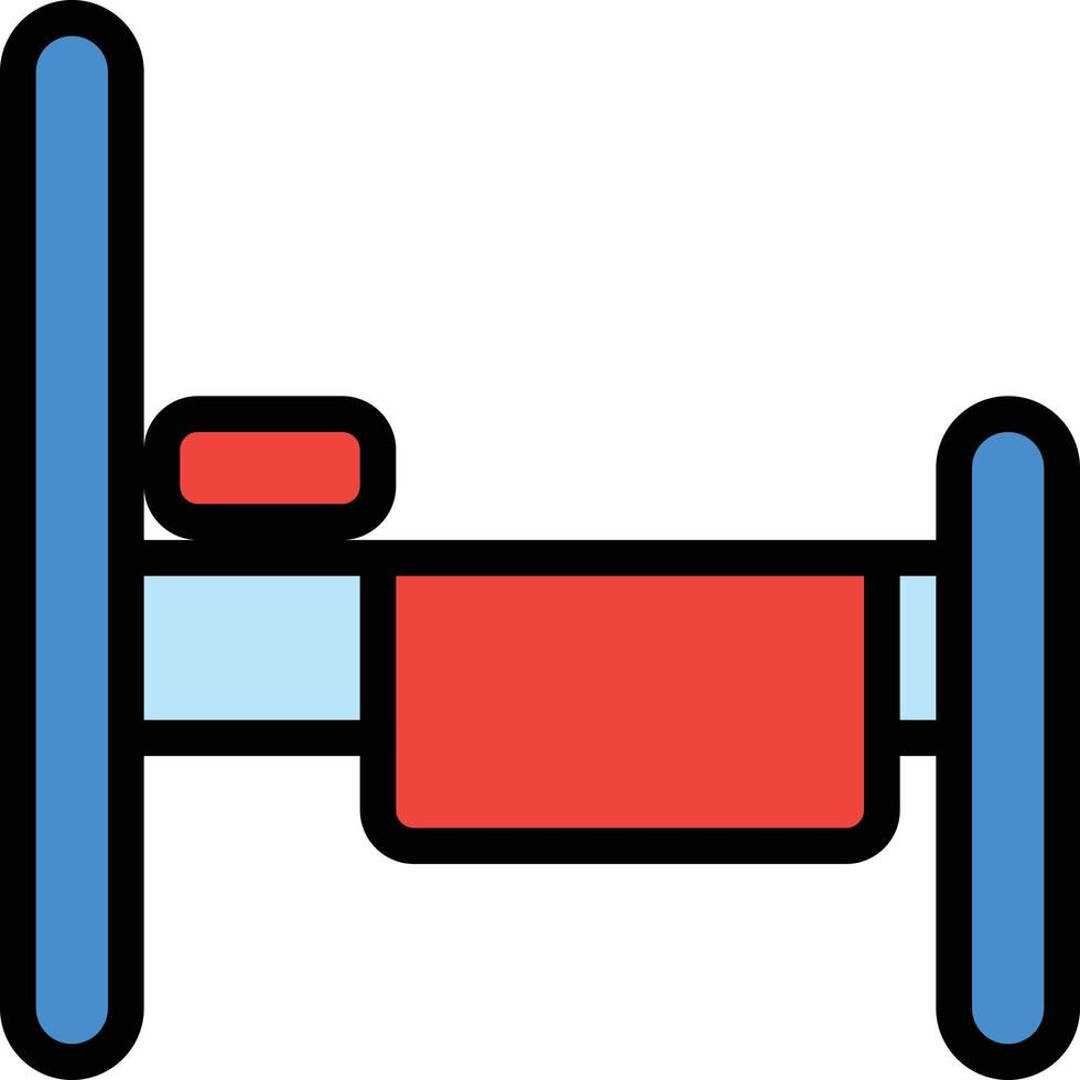 bed gezondheidszorg medisch - gevulde schets icoon vector