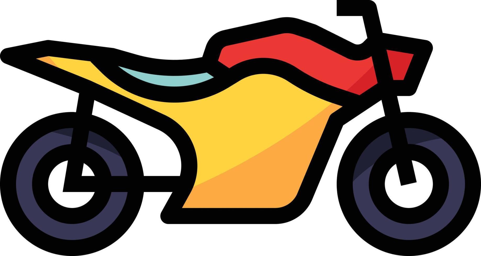 motorrijden motocycle het rijden racing - gevulde schets icoon vector