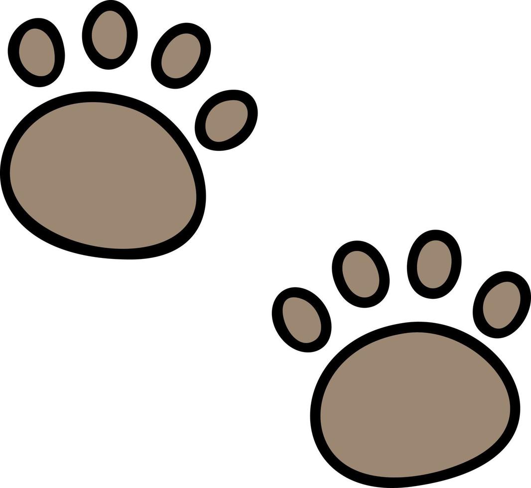 dier voetafdruk kleur icoon vector