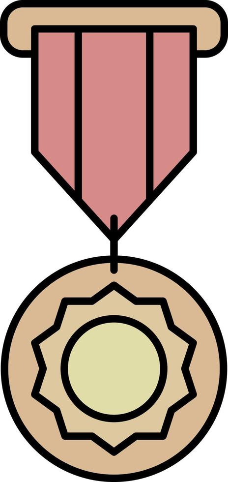 prijs, medaille kleur icoon vector