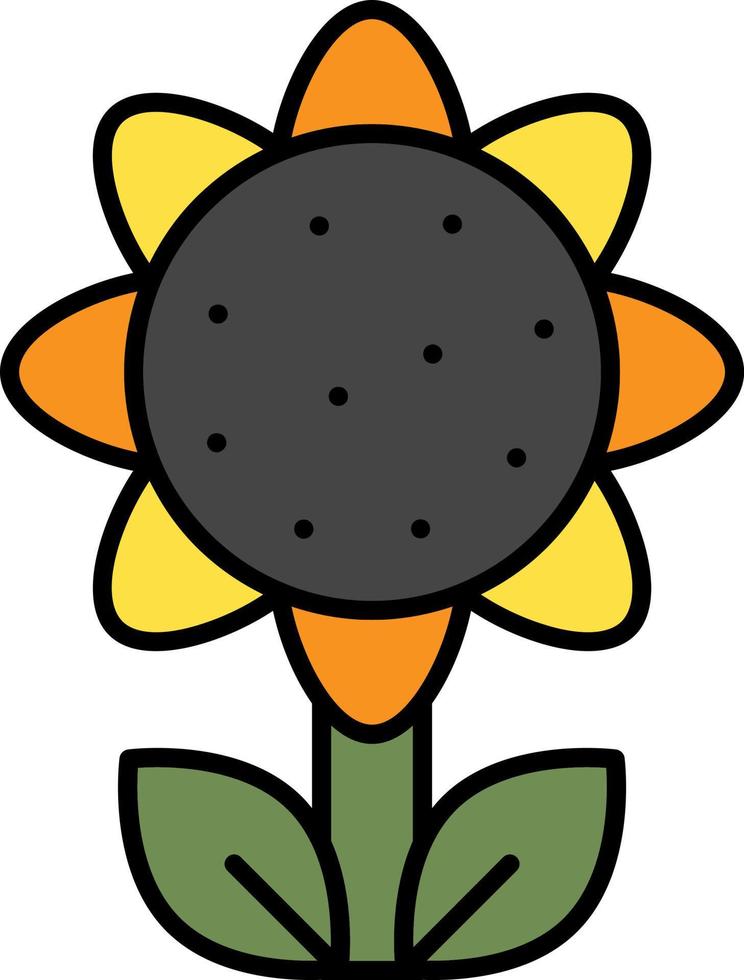 zonnebloem kleur icoon vector