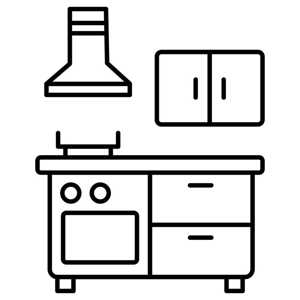 keuken welke kan gemakkelijk Bewerk of aanpassen vector