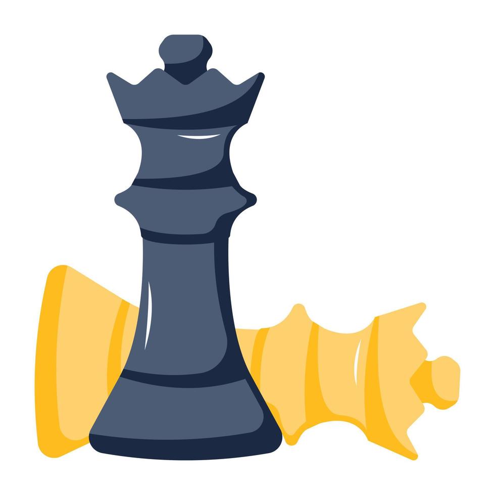 een icoon van schaak vlak vector