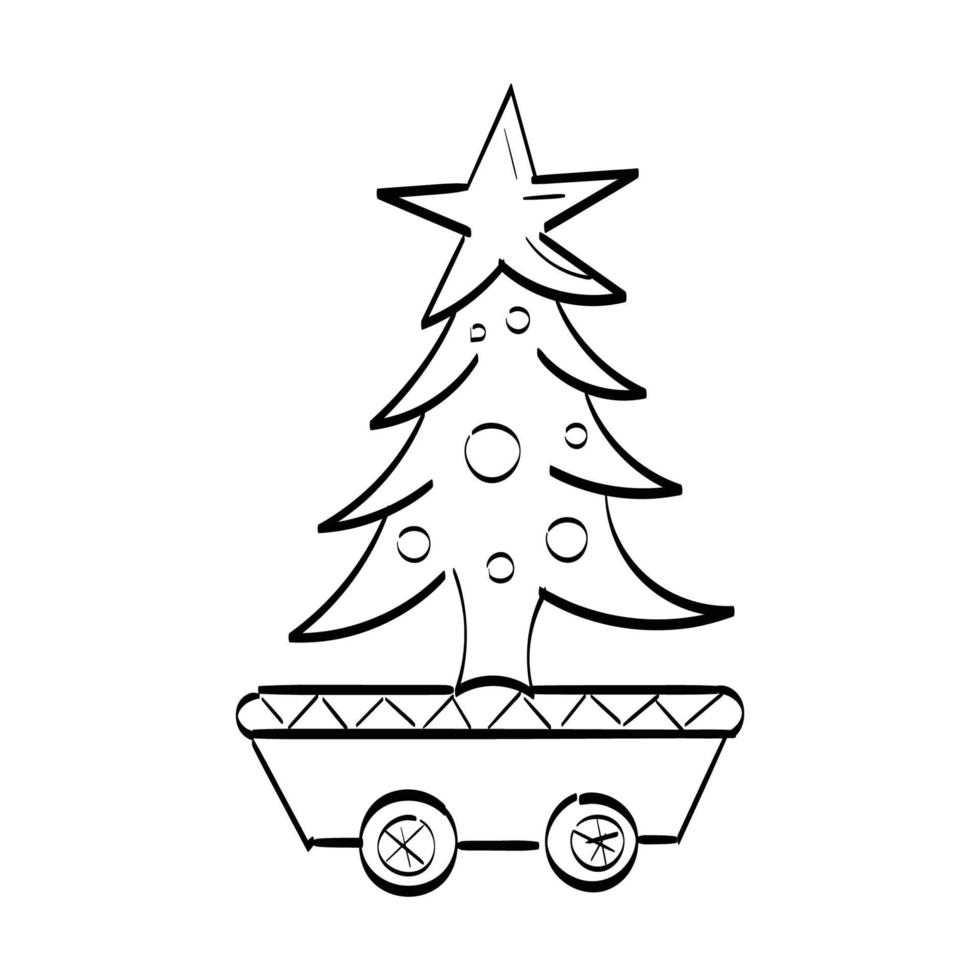 hand- getrokken schets Kerstmis illustratie. vector