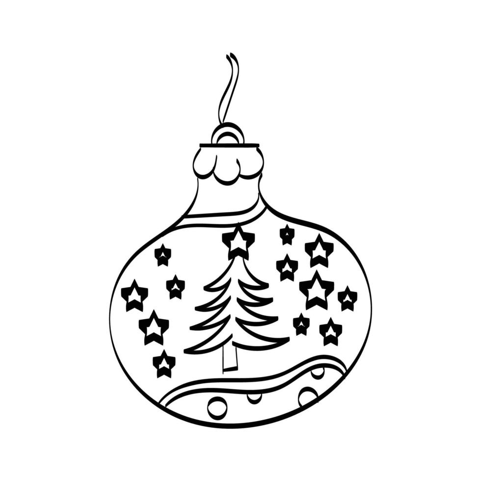 hand- getrokken schets Kerstmis illustratie. vector