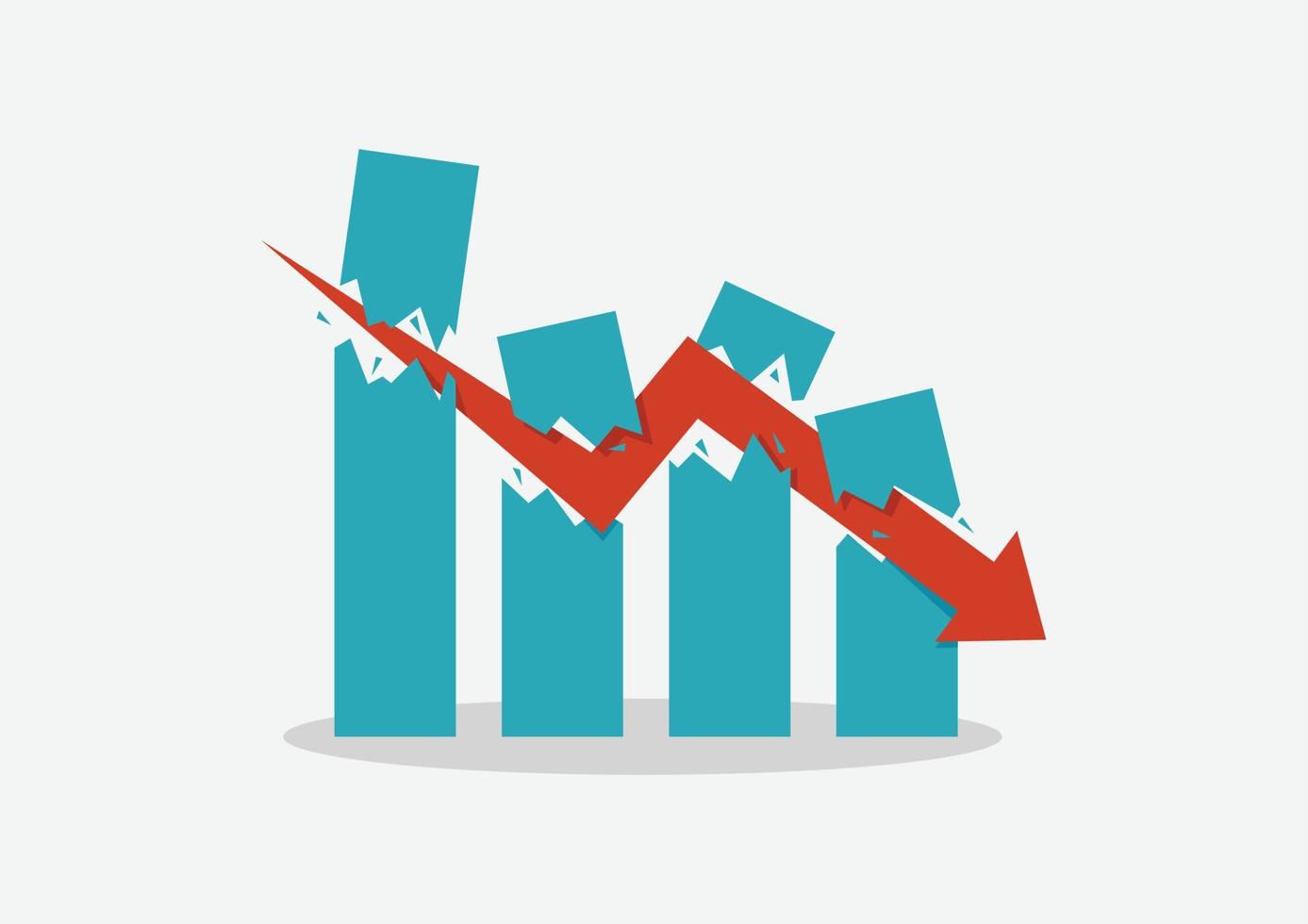 economisch Botsing concept vector