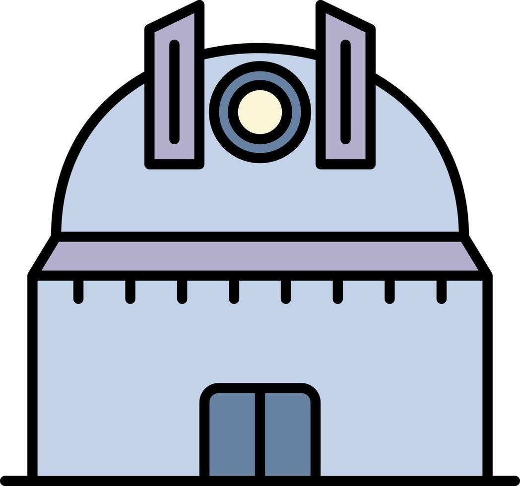 observatorium, ruimte, astronomie kleur icoon vector