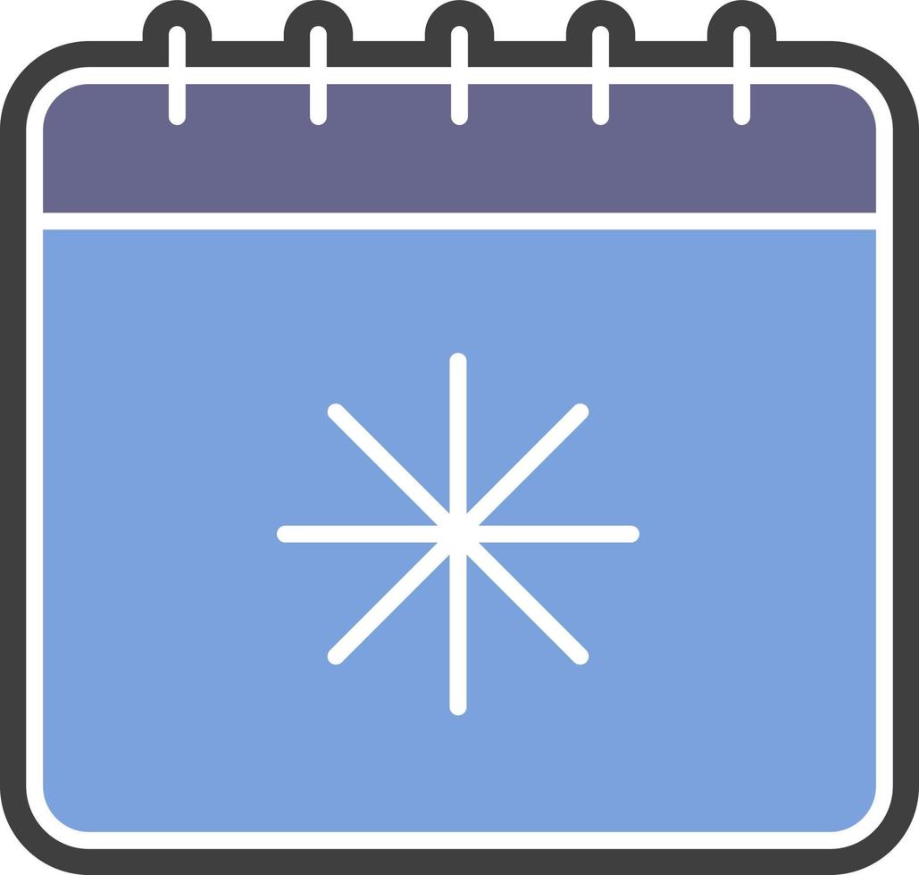 kalender, sneeuw kleur icoon vector