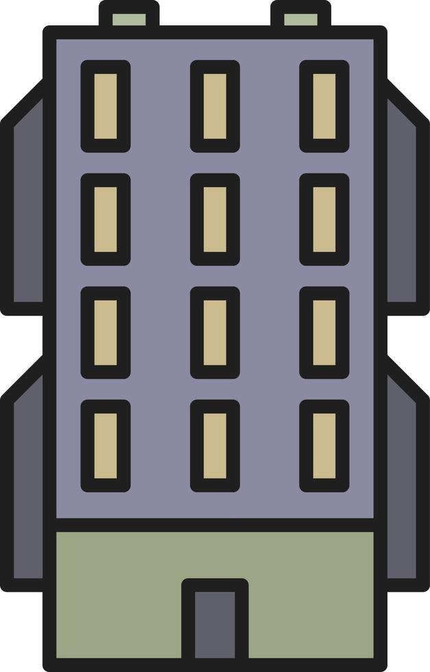 gebouw schets kleur icoon vector