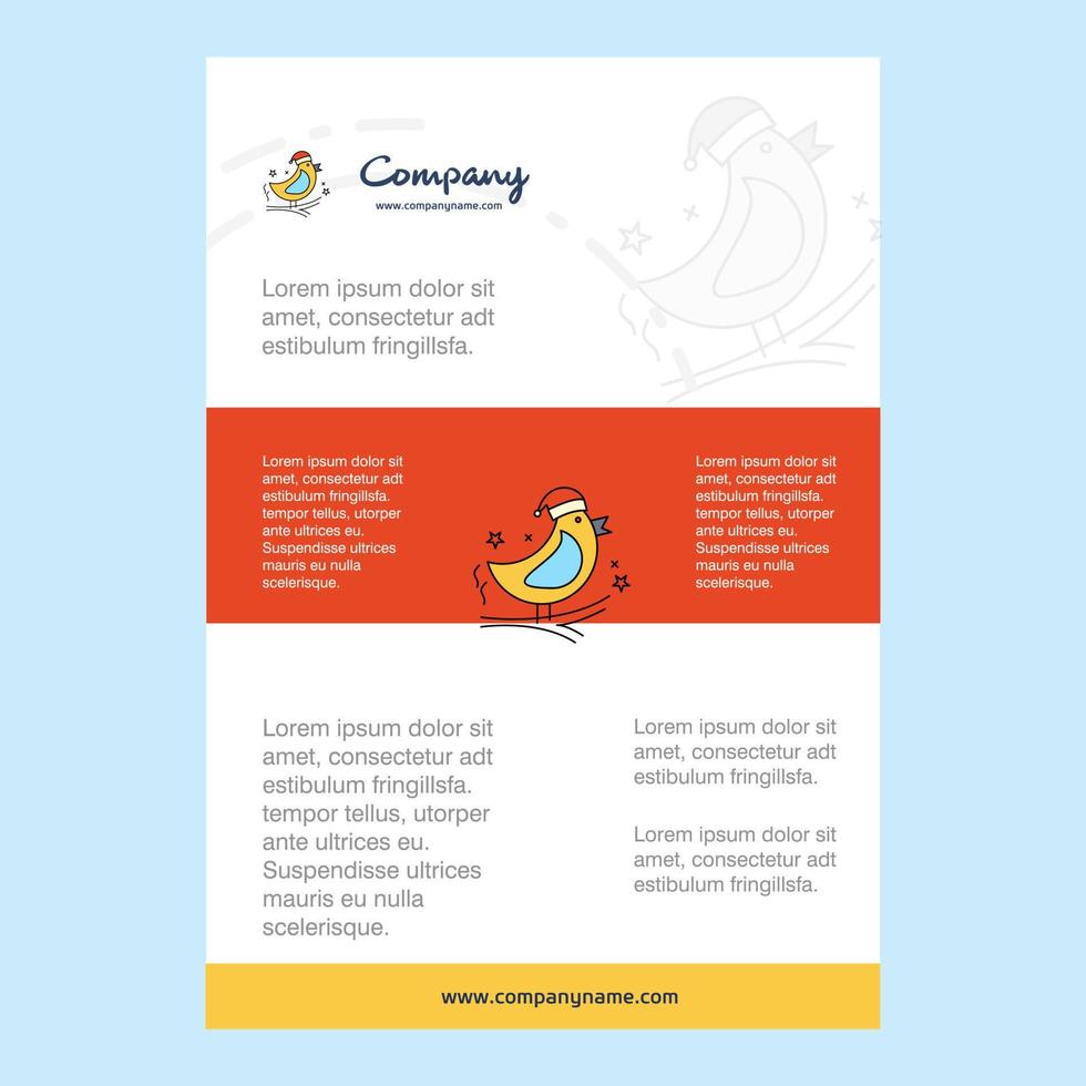 sjabloon lay-out voor vogel comany profiel jaar- verslag doen van presentaties brochure brochure vector achtergrond