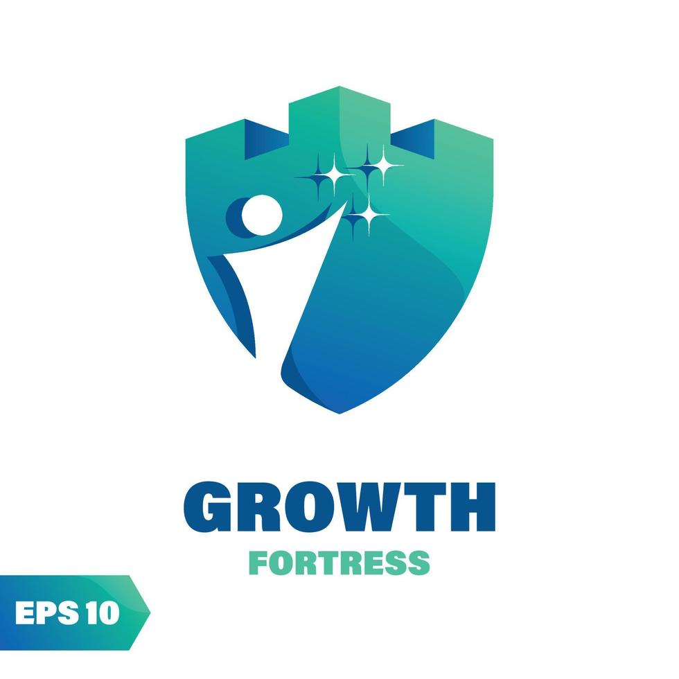 groei vesting logo vector