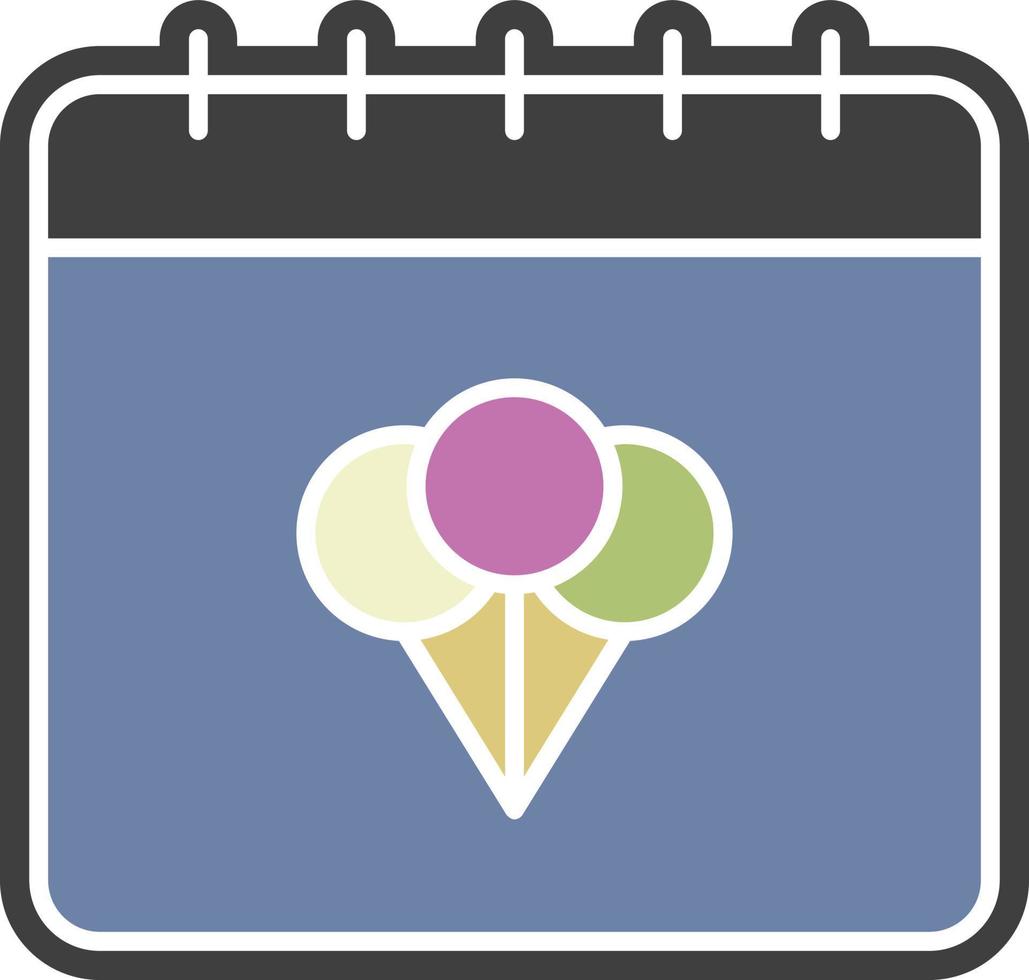kalender, ballonnen kleur icoon vector
