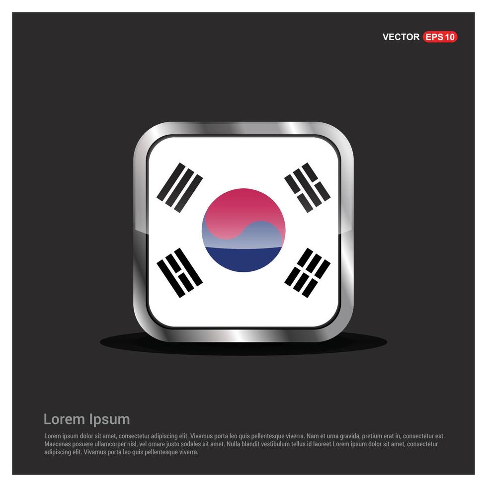 zuiden Korea vlaggen ontwerp vector