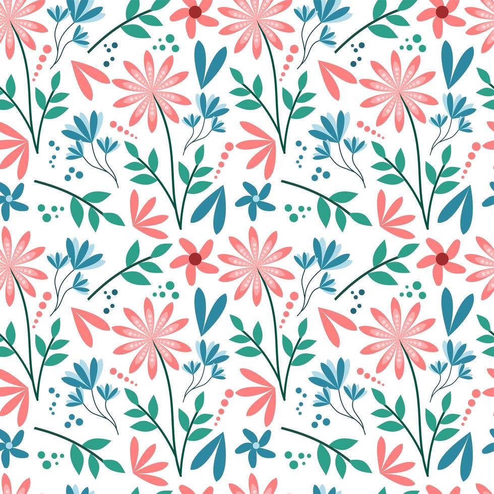 pastel bloemen naadloos patroon vector