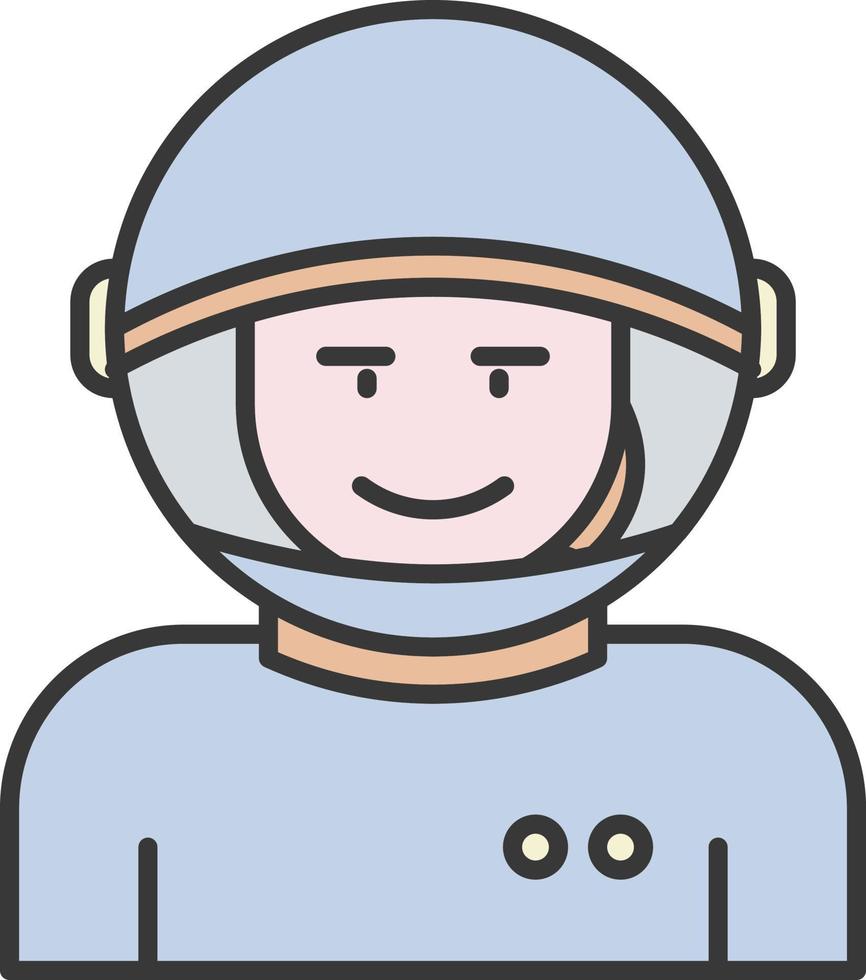 astronaut, ruimte kleur icoon vector