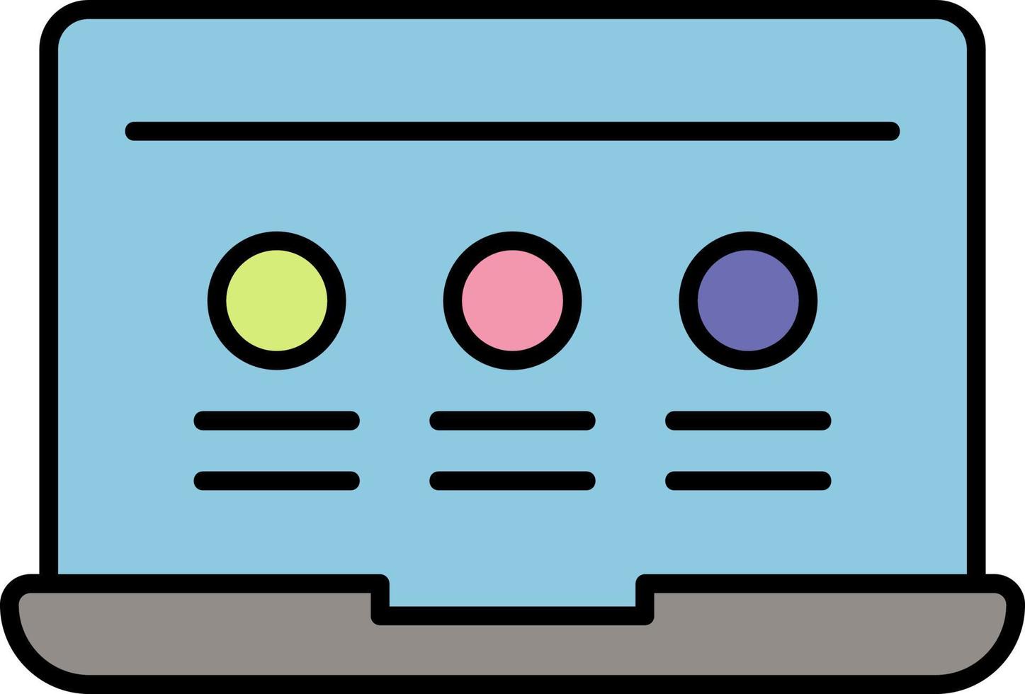 browser, computer kleur icoon vector