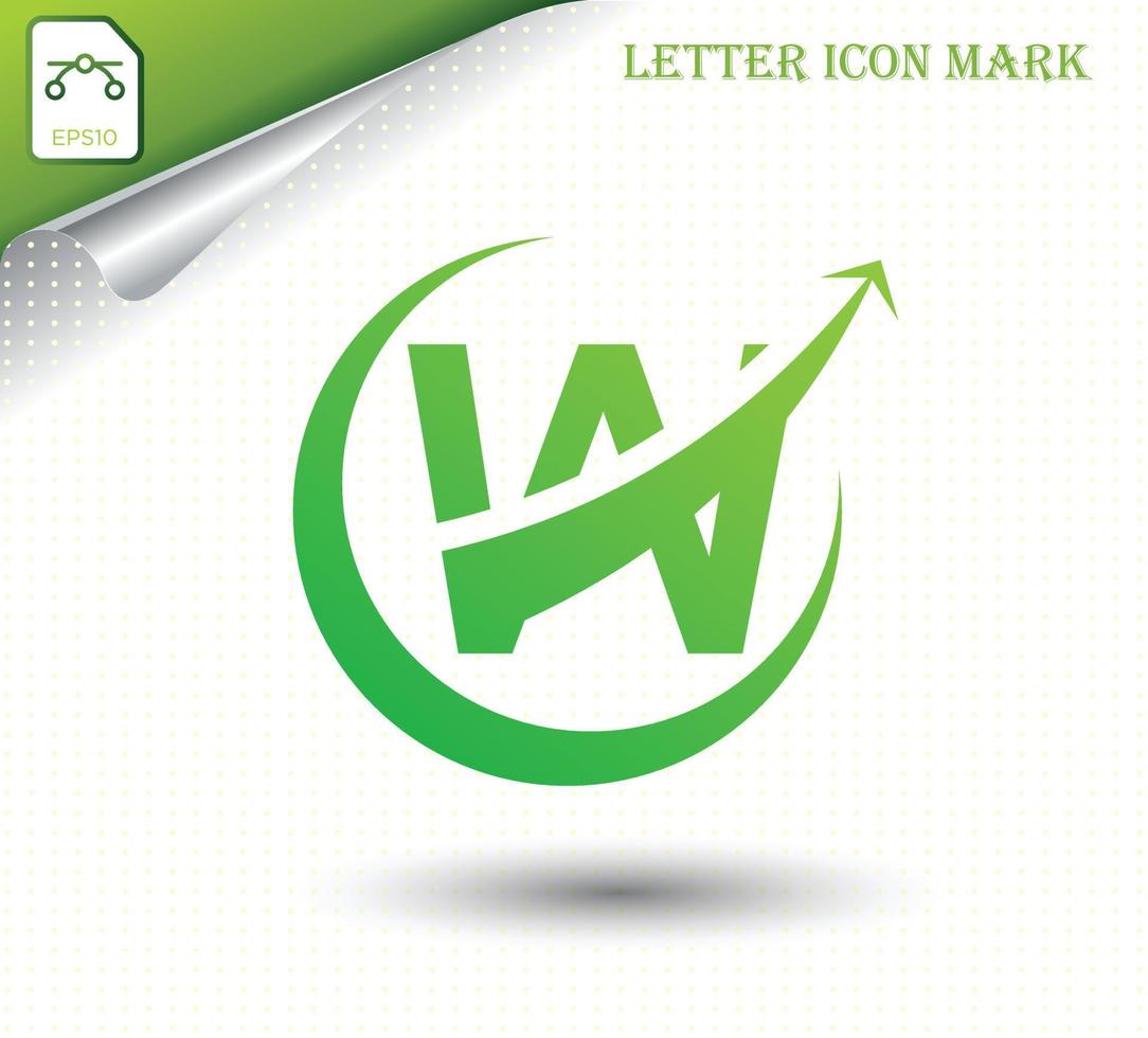 abstracte letter w logo ontwerpsjabloon vector