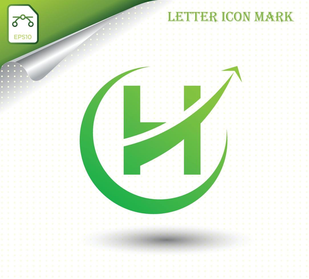 abstract brief h logo ontwerp sjabloon vector