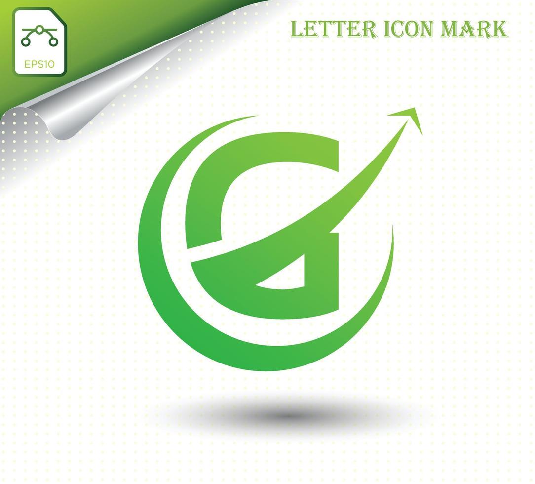 abstract brief g logo ontwerp sjabloon vector