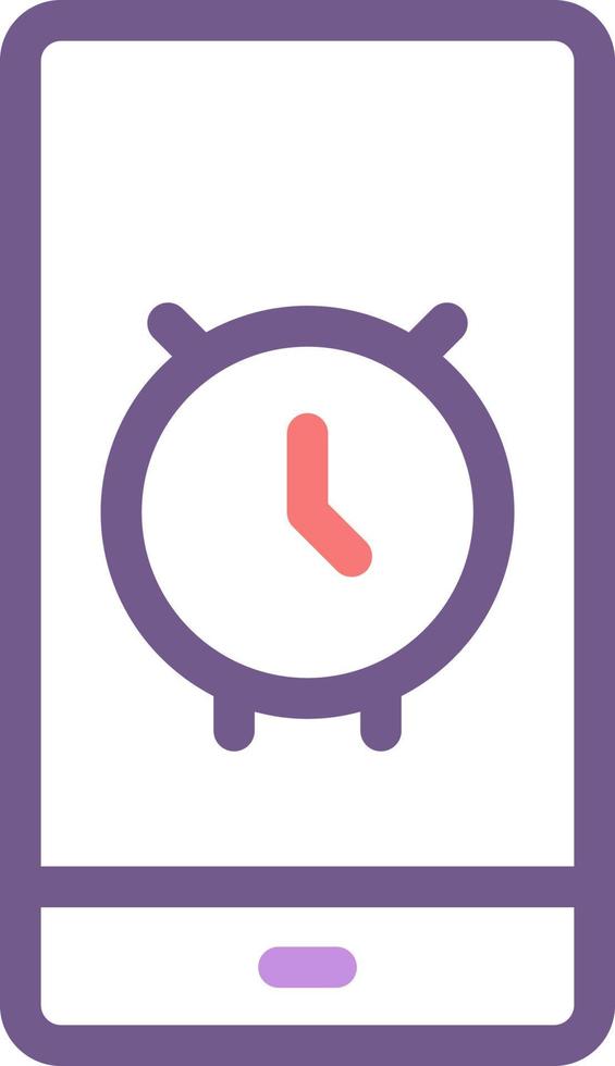 mobiel, alarm, tijd kleur icoon vector