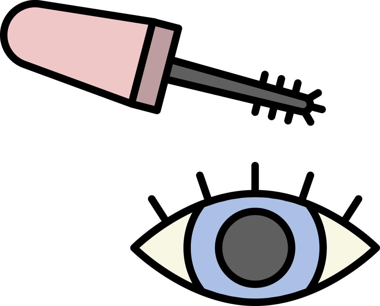 oog, mascara kleur icoon vector