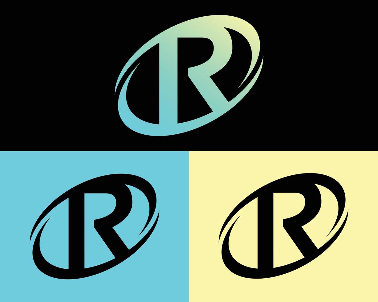 creatief brief r logo ontwerp sjabloon vector
