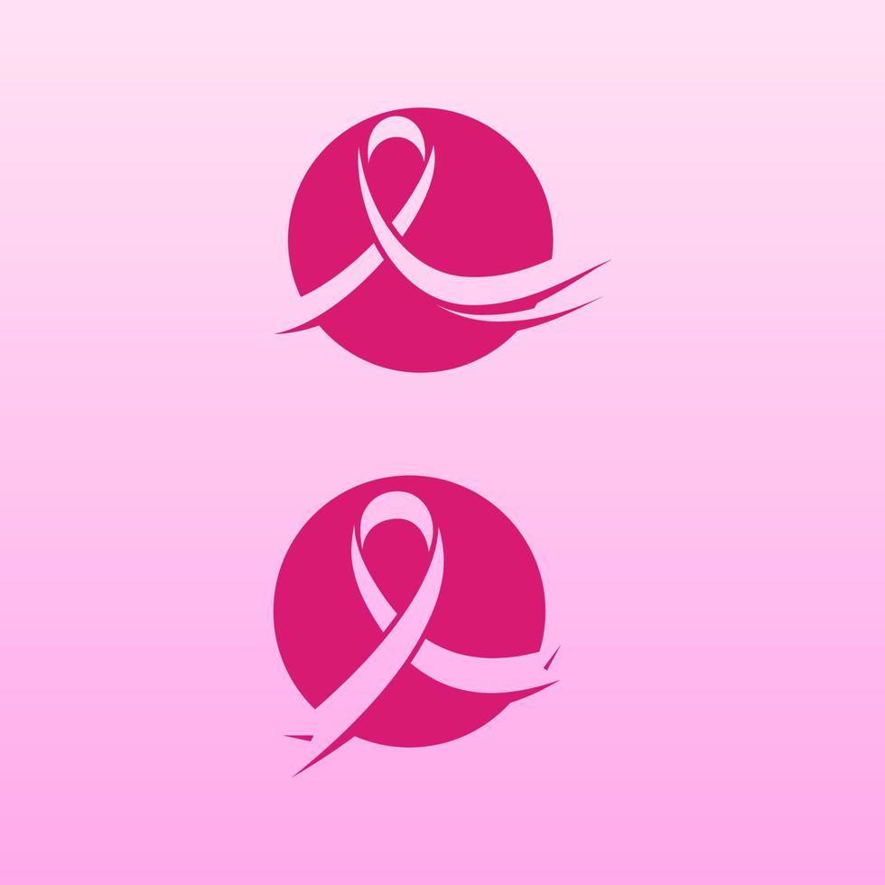 roze lint borstkanker icoon vector