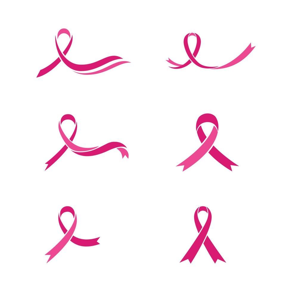 roze lint borstkanker icoon vector