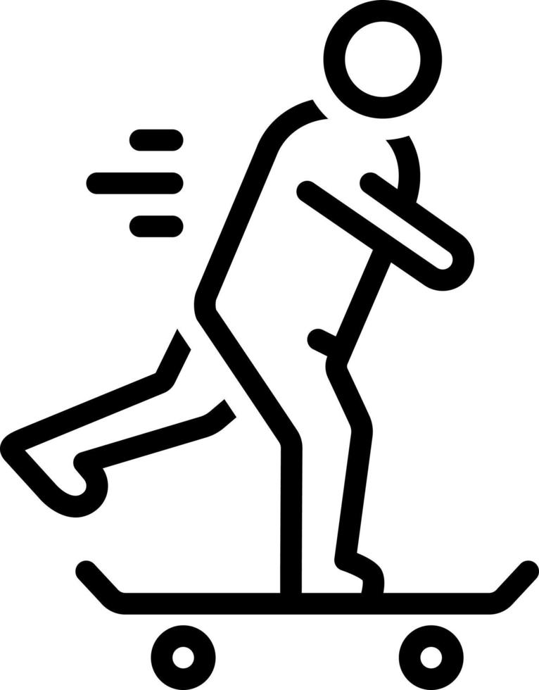 lijn icoon voor skateboard vector