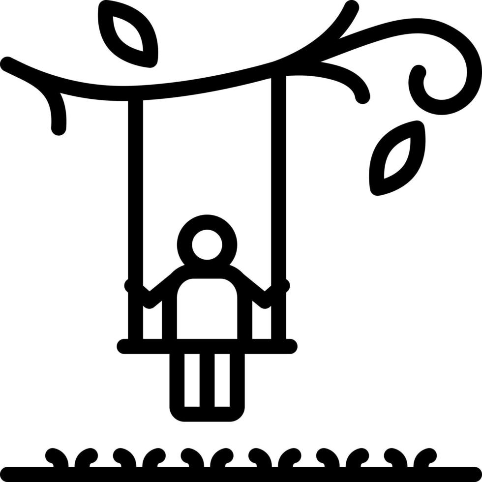 lijnpictogram voor schommel vector