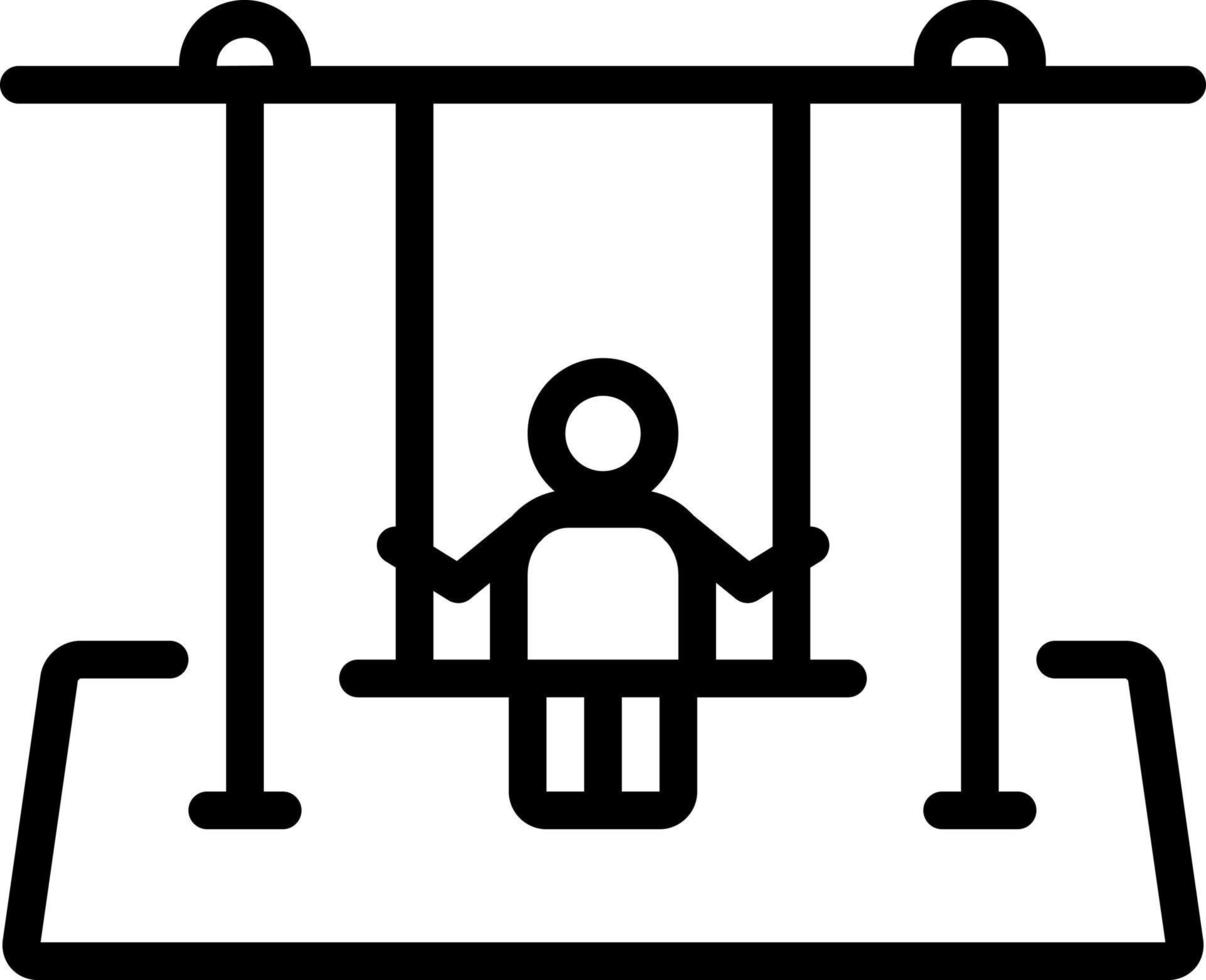 lijnpictogram voor schommel vector