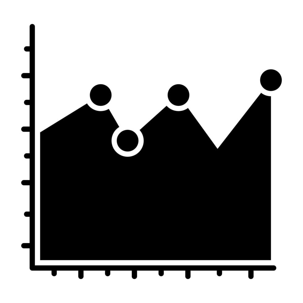 glyph ontwerp icoon van Oppervlakte tabel vector