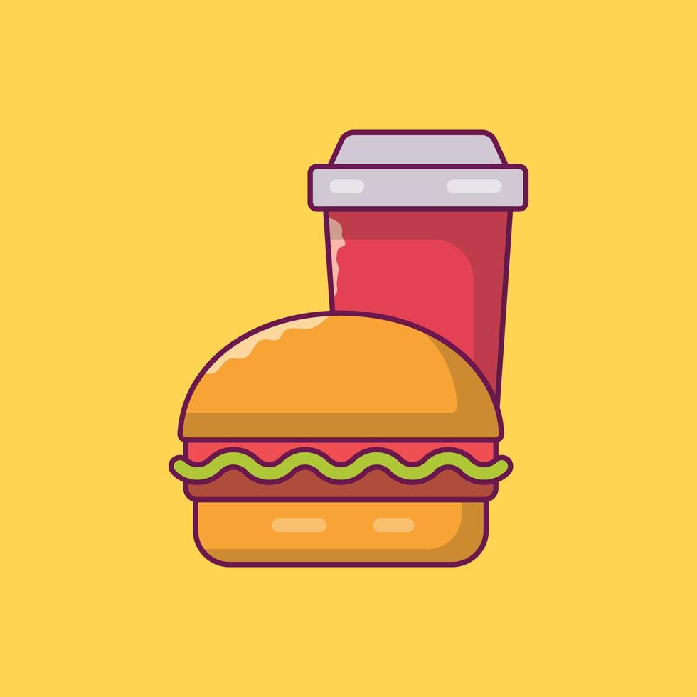 fastfood vectorillustratie op een background.premium kwaliteit symbolen.vector iconen voor concept en grafisch ontwerp. vector