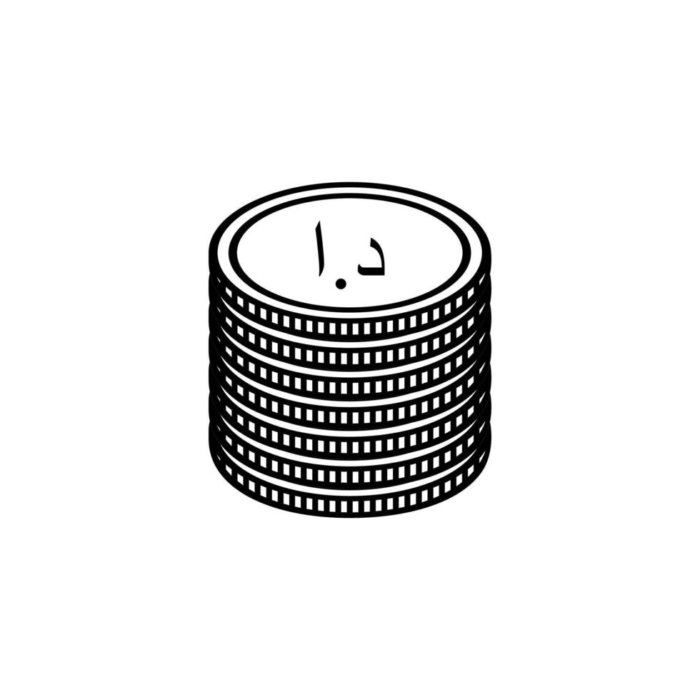 Jordaans valuta icoon symbool, Jordaans dinar, jodi teken. vector illustratie