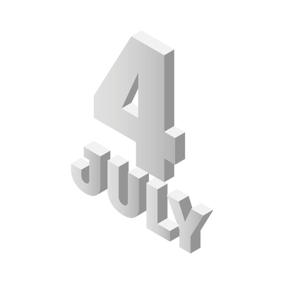 de vierde van juli onafhankelijkheid dag isometrische icoon vector