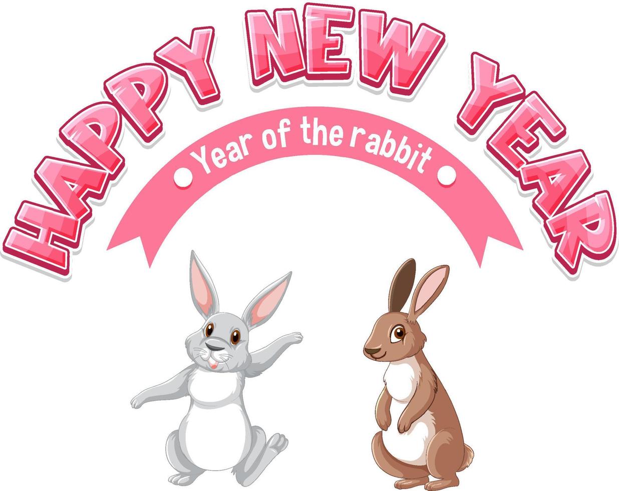 gelukkig nieuw jaar 2023 konijn jaar vector