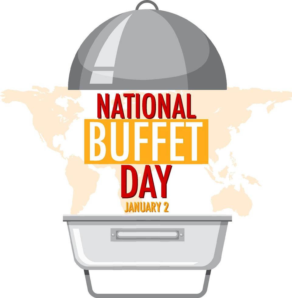 nationaal buffet dag tekst banier ontwerp vector