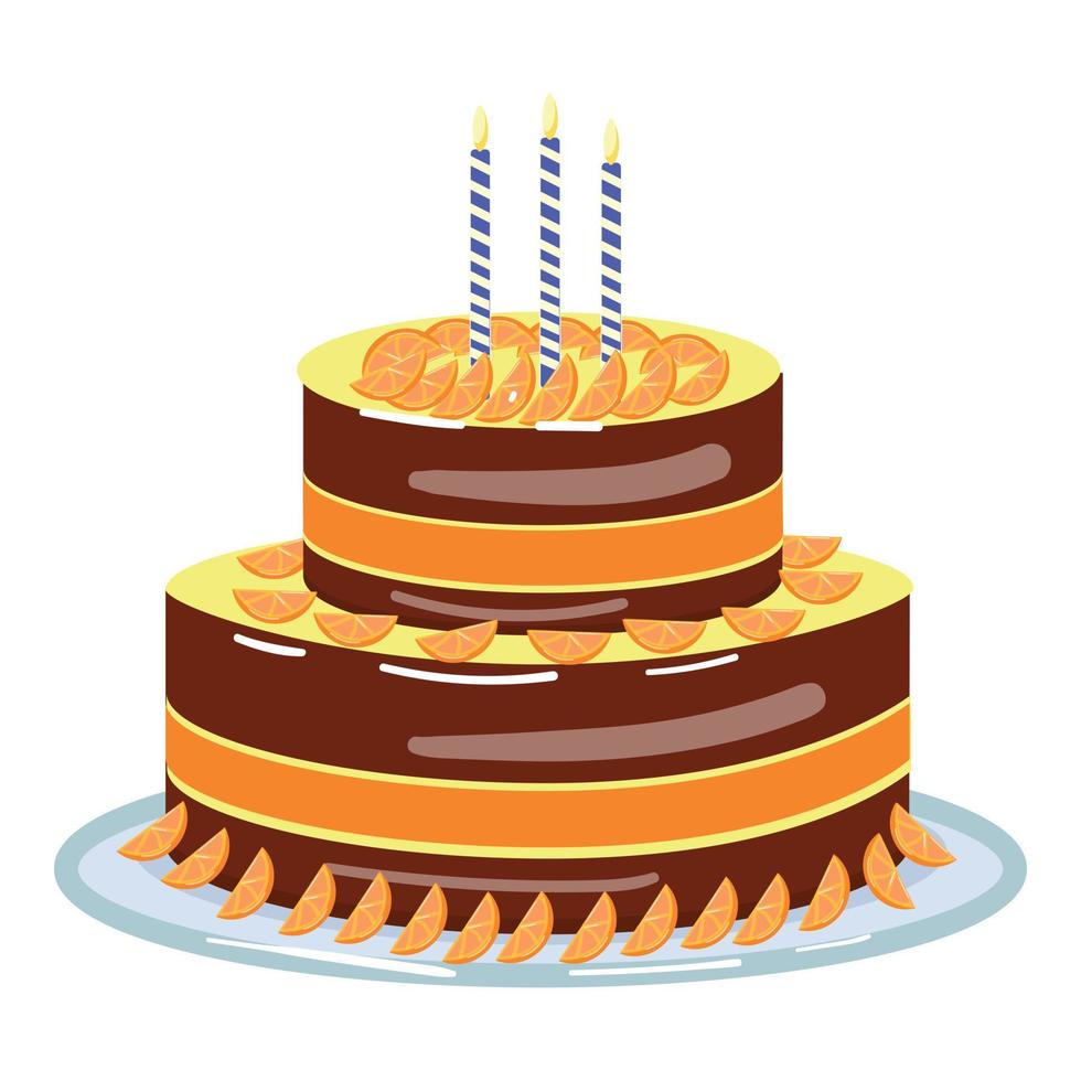 verjaardag taart icoon tekenfilm vector. gelukkig verjaardag vector