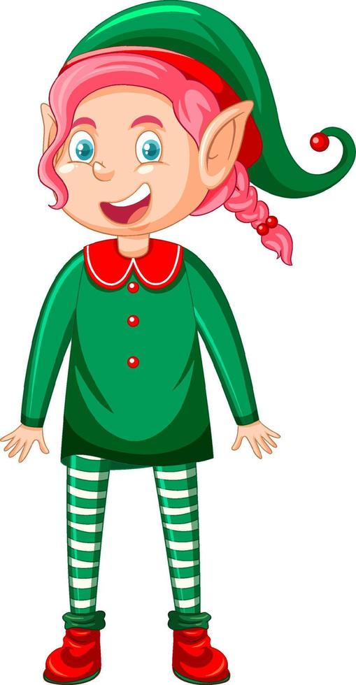 schattig kind vervelend elf kostuum tekenfilm vector