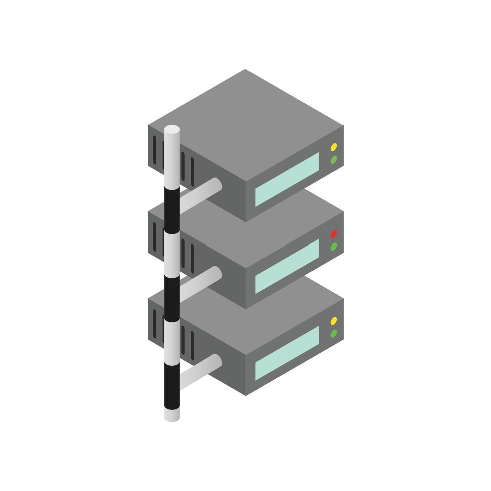 servers icoon, isometrische 3d stijl vector