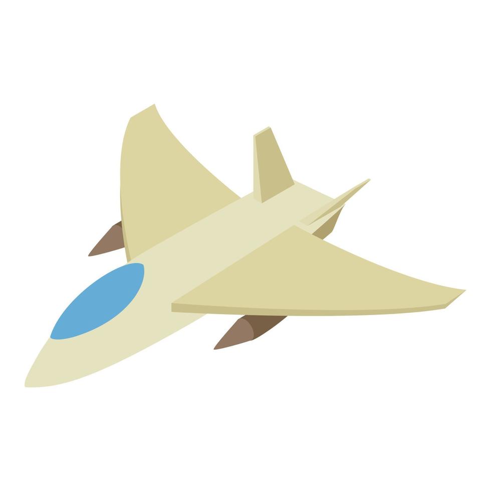 vechter Jet isometrische 3d icoon vector