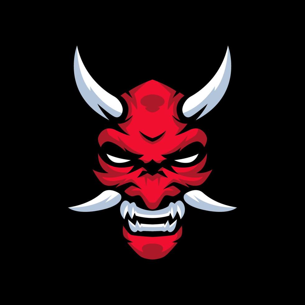 oni mascotte logo sjablonen vector