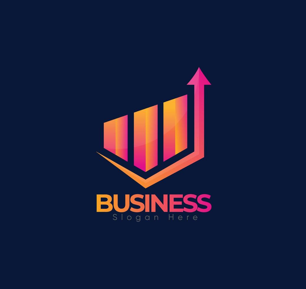 minimalistische winstgevend agentschap logo ontwerp, met helling kleur, creatief minimaal concept, hoge kwaliteit abstract bedrijf agentschap modern digitaal logo ontwerp met zwart achtergrond. vector