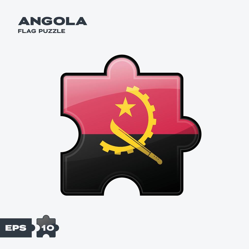 Angola vlag puzzel vector