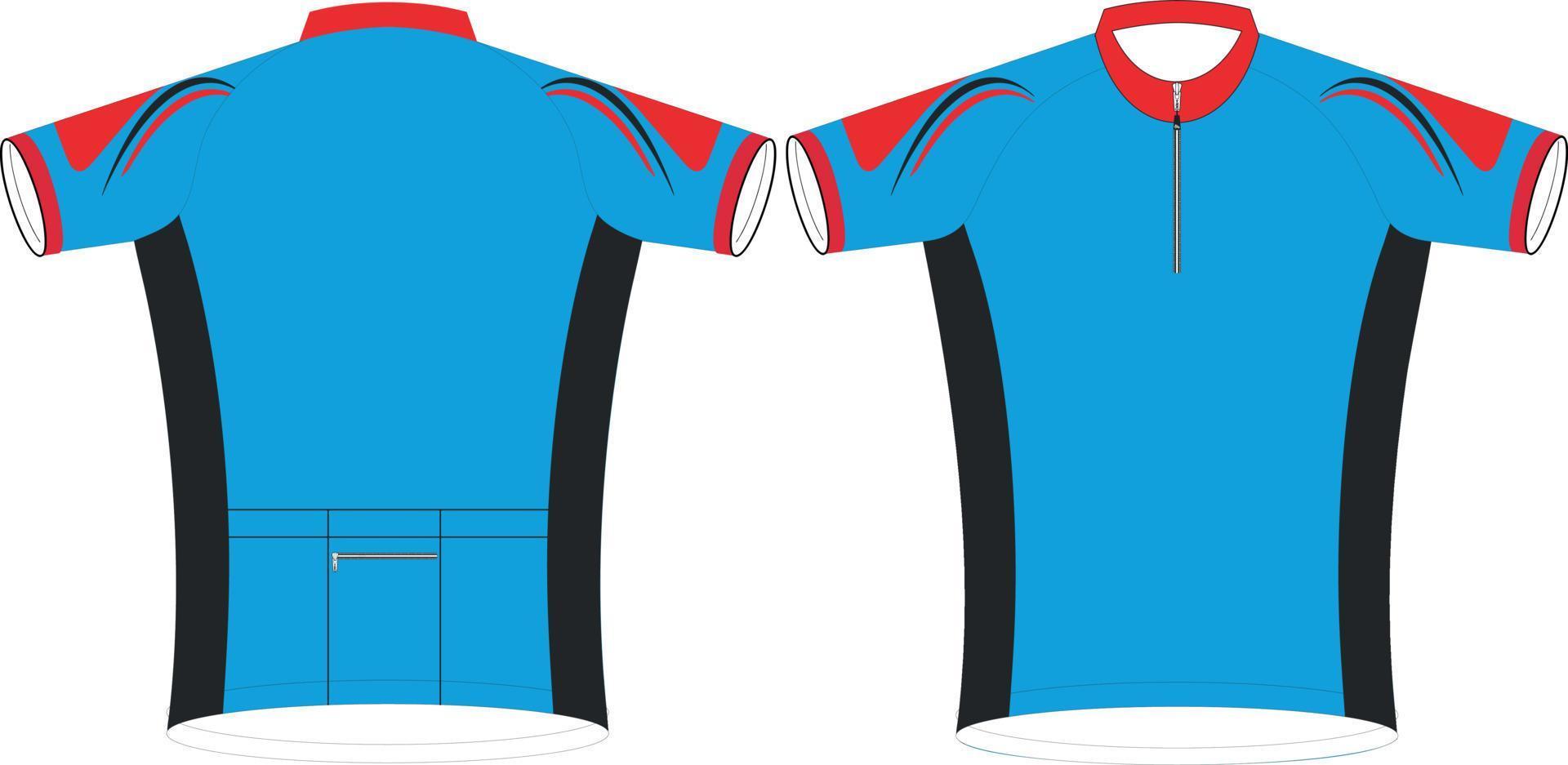 wielersport truien, kort mouw sport- mockup sjabloon, wielersport uniform rits jasje opscheppen, vol vector eps bestanden