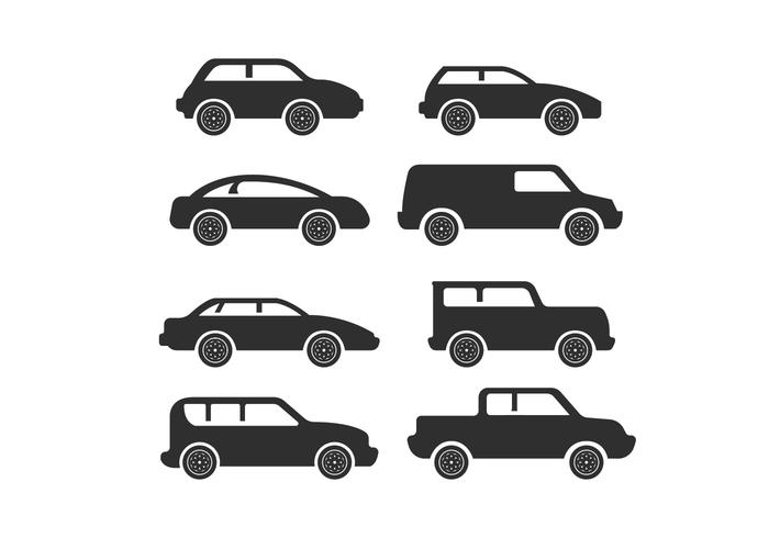 Simple Car Icon Silhouette vectoren