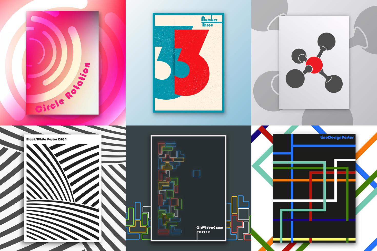 set covers met abstract ontwerp vector