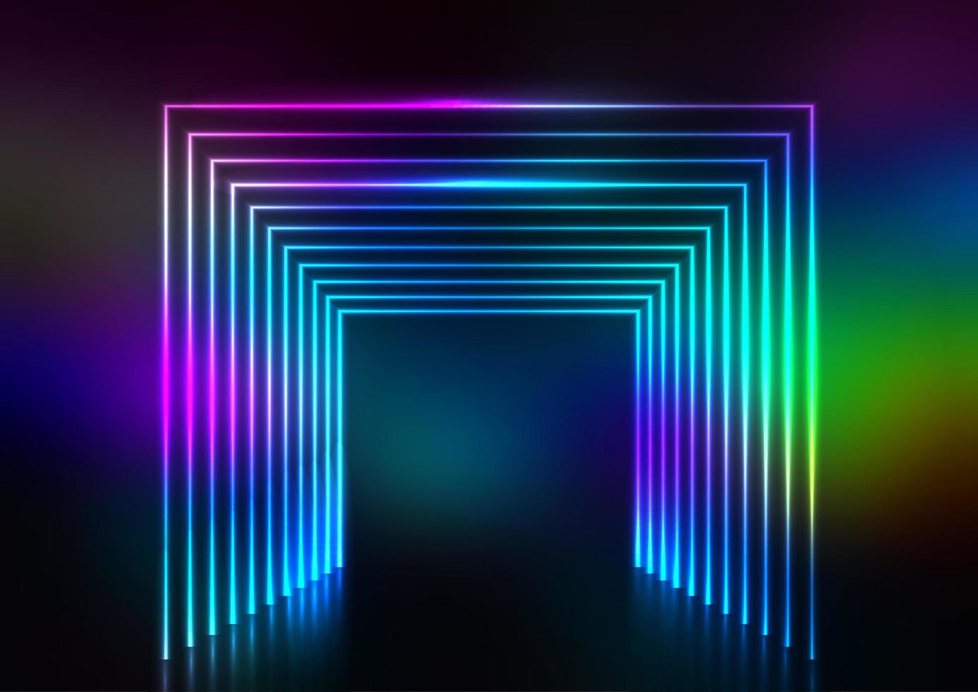 neon tunnel effect vector